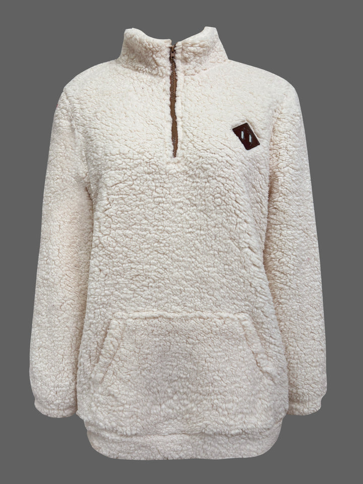 BELMONTE MILANO | Maglione con Zip a Quarto di Patch
