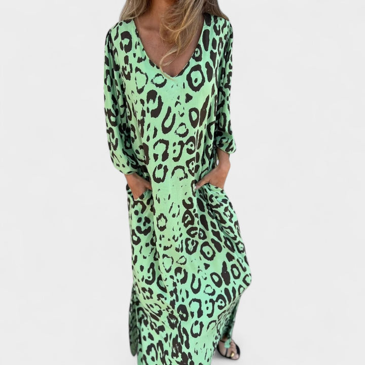 GRAZIA | ABITO MAXI RILASSATO ANIMALIER