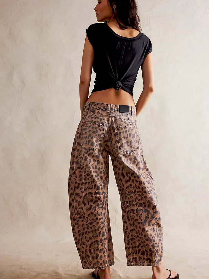 GIULIA | PANTALONI STAMPA ANIMALIER