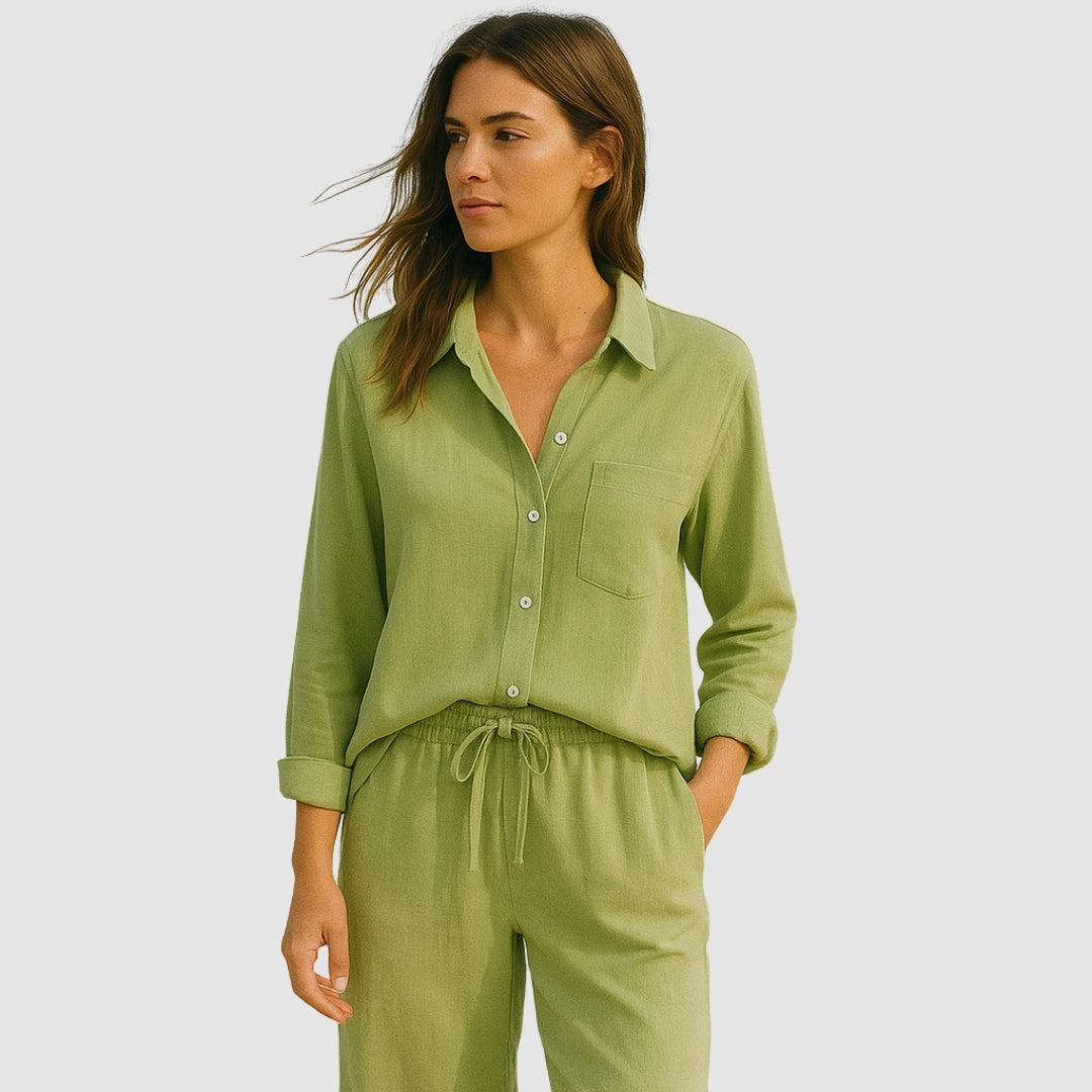 THÉA - Set di 2 pezzi | Camicia e pantaloni larghi