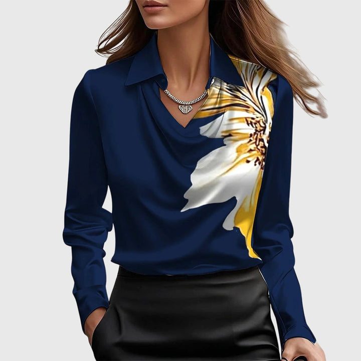 BELMONTE MILANO | BLUSA DRAPPEGGIATA CON COLLETTO