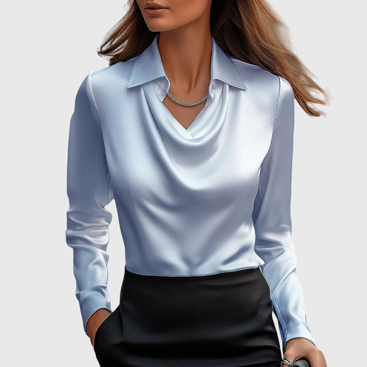 BELMONTE MILANO | BLUSA DRAPPEGGIATA CON COLLETTO