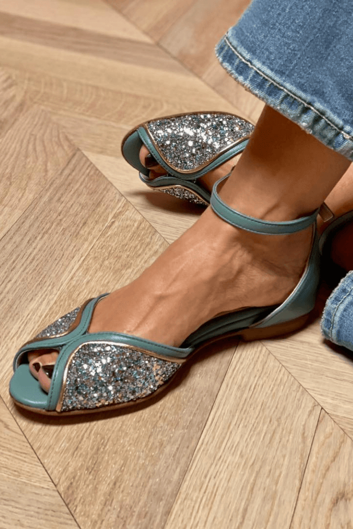 BRIGITTA | SANDALO BASSO GLITTER