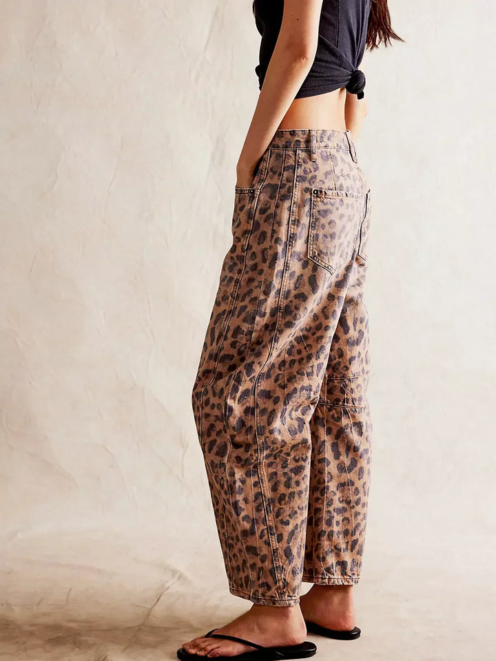 GIULIA | PANTALONI STAMPA ANIMALIER