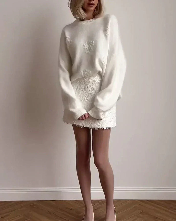 BELMONTE MILANO | Maglione Ricamato con Fiori