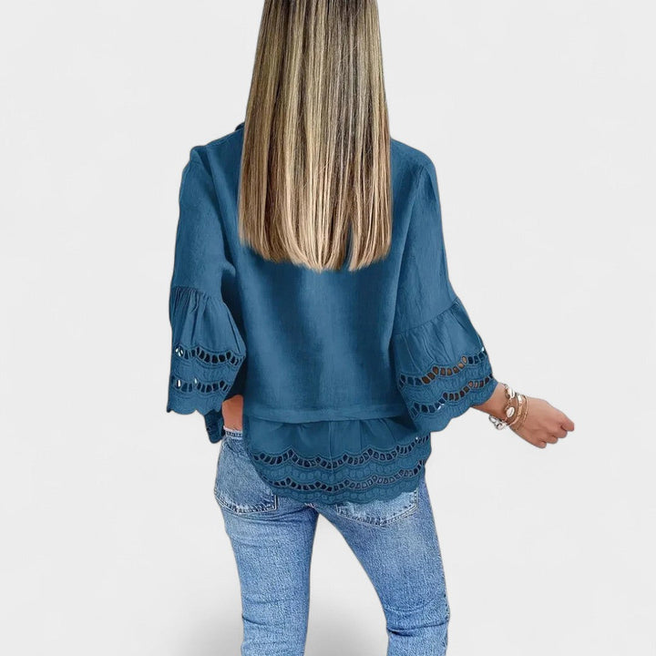 BELMONTE MILANO | BLUSA CON PIZZO E BOTTONI