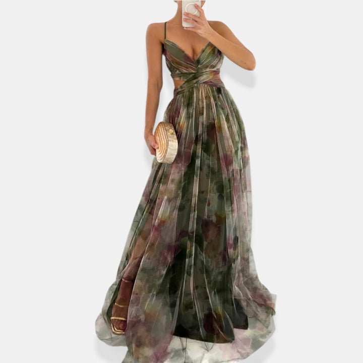Vaëlia™ | Bellissimo maxi abito con stampa floreale