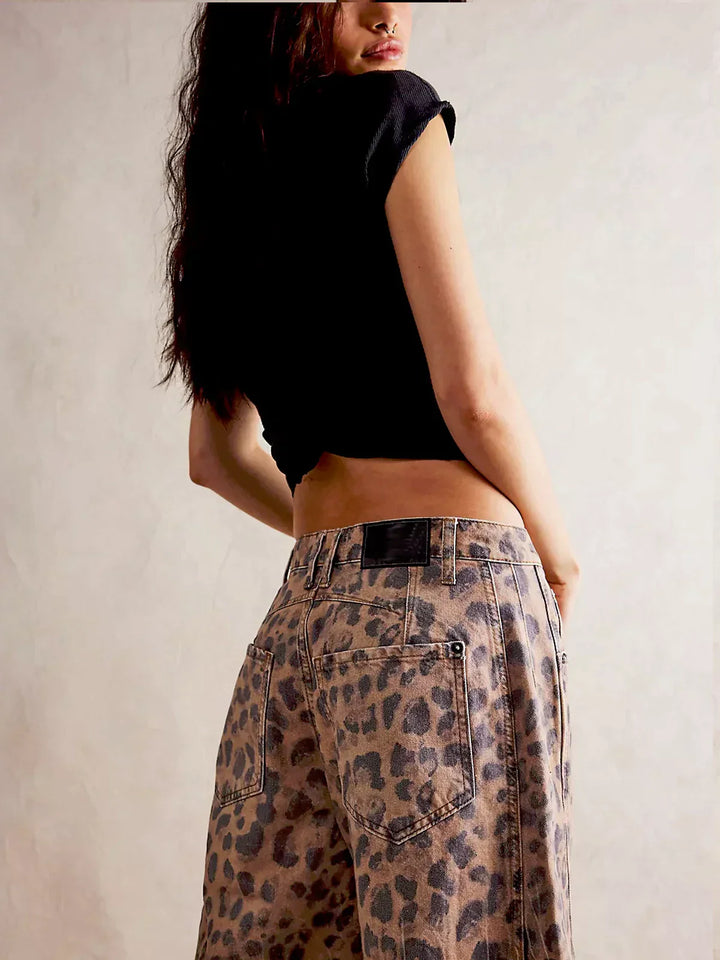GIULIA | PANTALONI STAMPA ANIMALIER