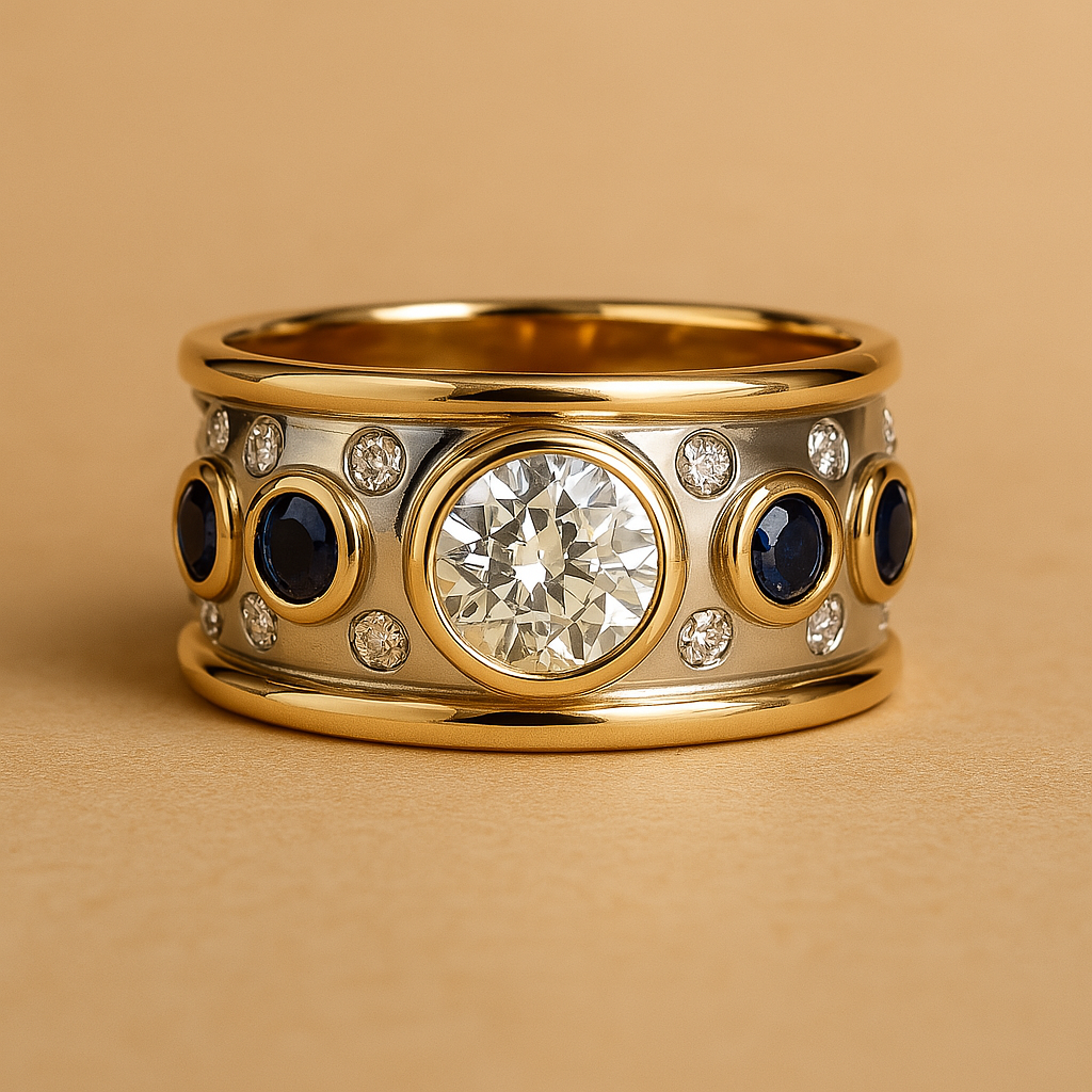 Anello in Zirconia Incastonato Oro Vintage