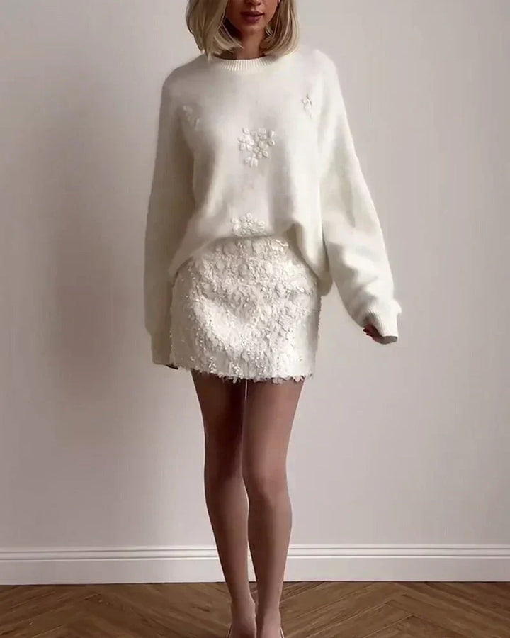 BELMONTE MILANO | Maglione Ricamato con Fiori