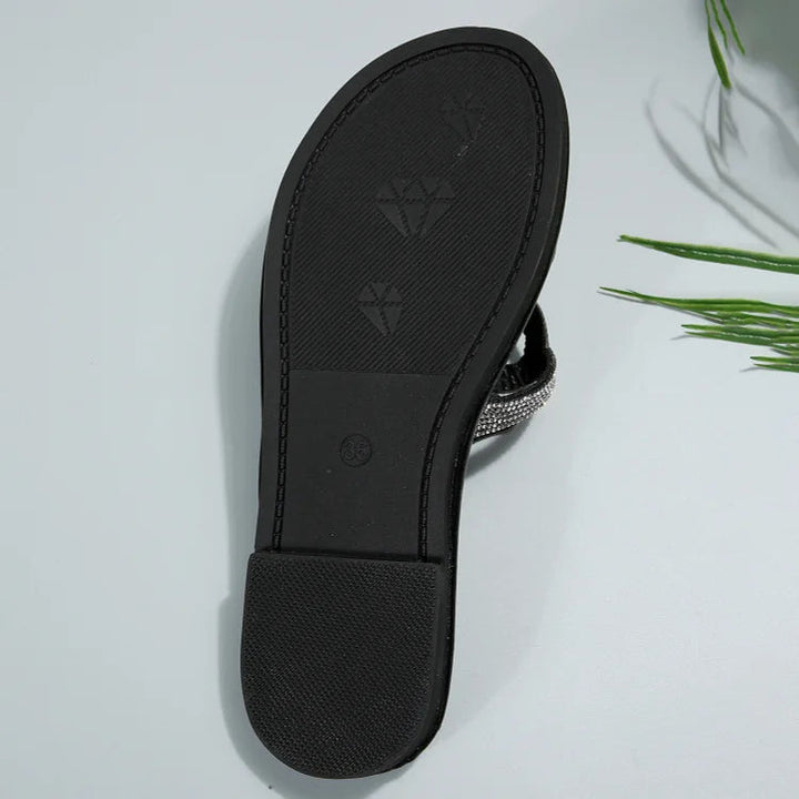 Pantofole a Forma di Serpente con Strass e Punta Rotonda