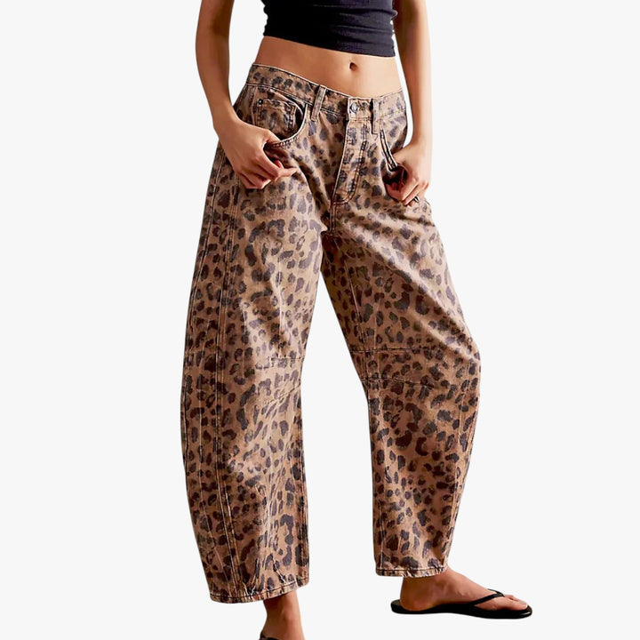 GIULIA | PANTALONI STAMPA ANIMALIER