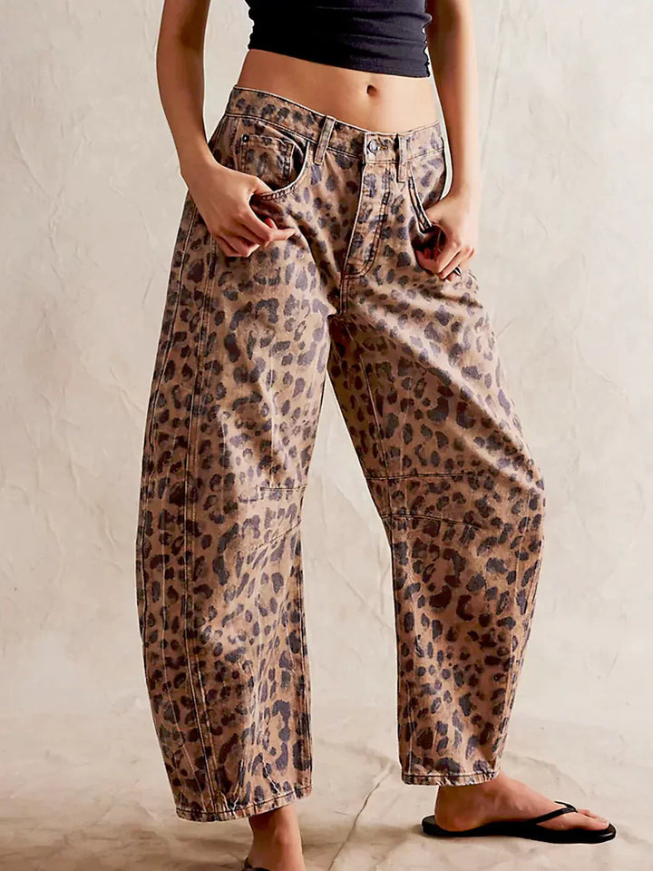 GIULIA | PANTALONI STAMPA ANIMALIER