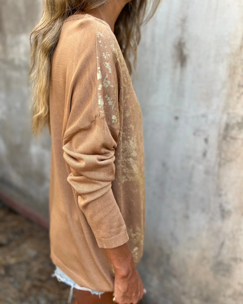 BELMONTE MILANO | MAGLIONE CON SPLASH METALLICO