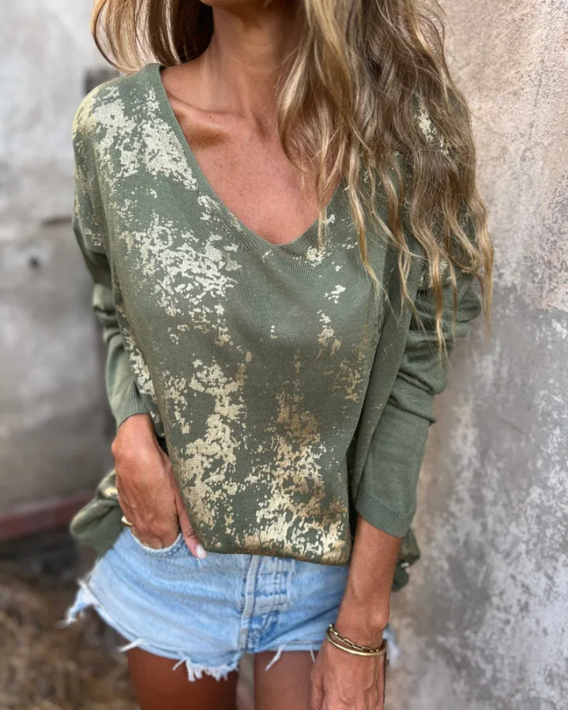 BELMONTE MILANO | MAGLIONE CON SPLASH METALLICO