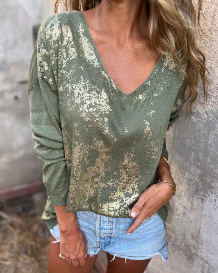 BELMONTE MILANO | MAGLIONE CON SPLASH METALLICO