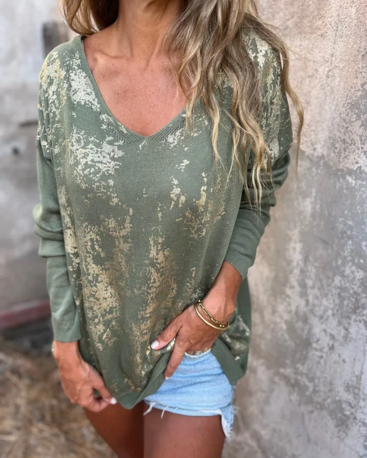 BELMONTE MILANO | MAGLIONE CON SPLASH METALLICO