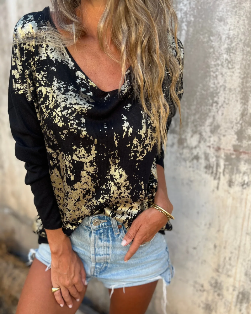 BELMONTE MILANO | MAGLIONE CON SPLASH METALLICO