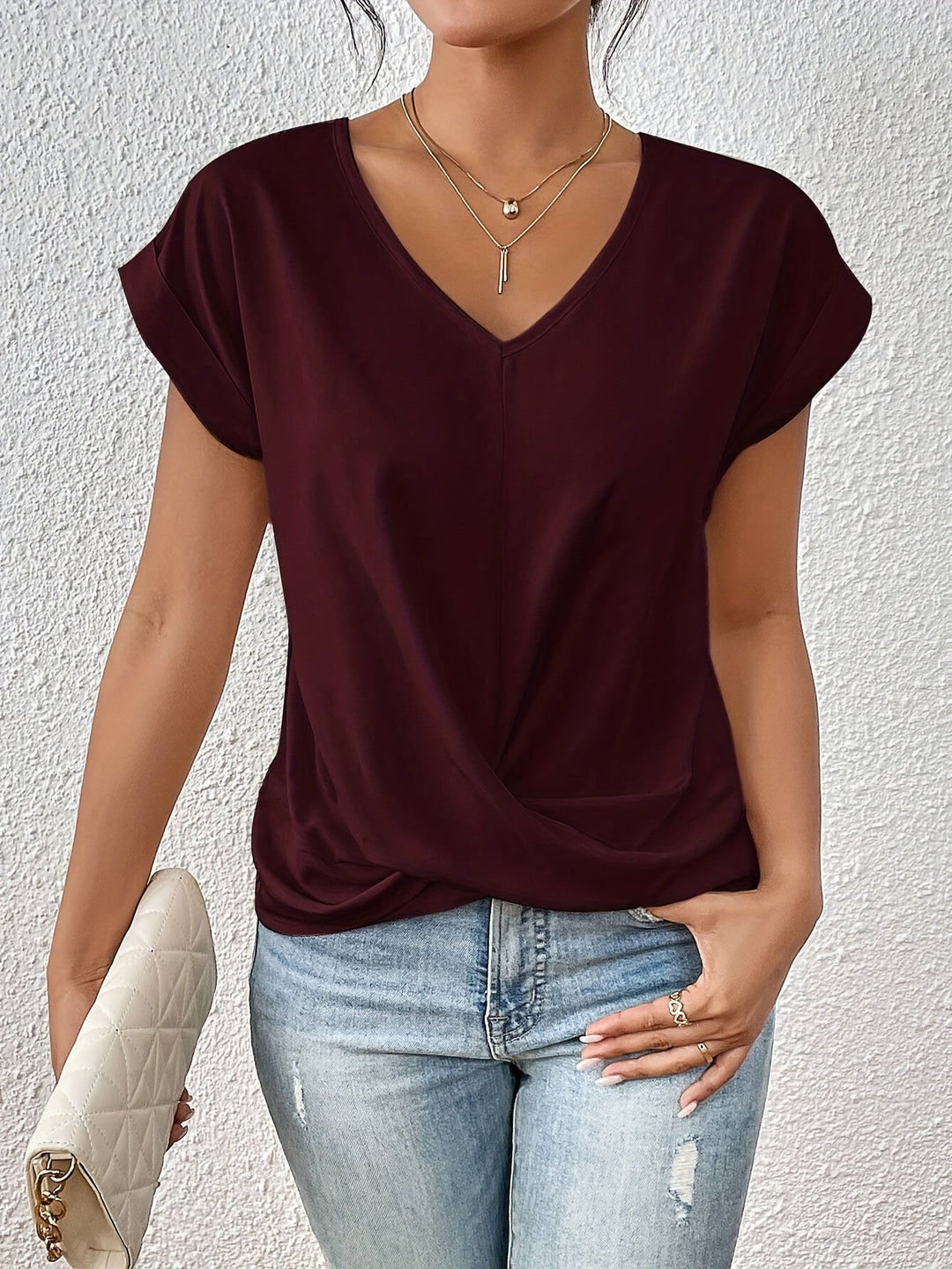 BELMONTE MILANO | TOP CON SCOLLO A V TWIST
