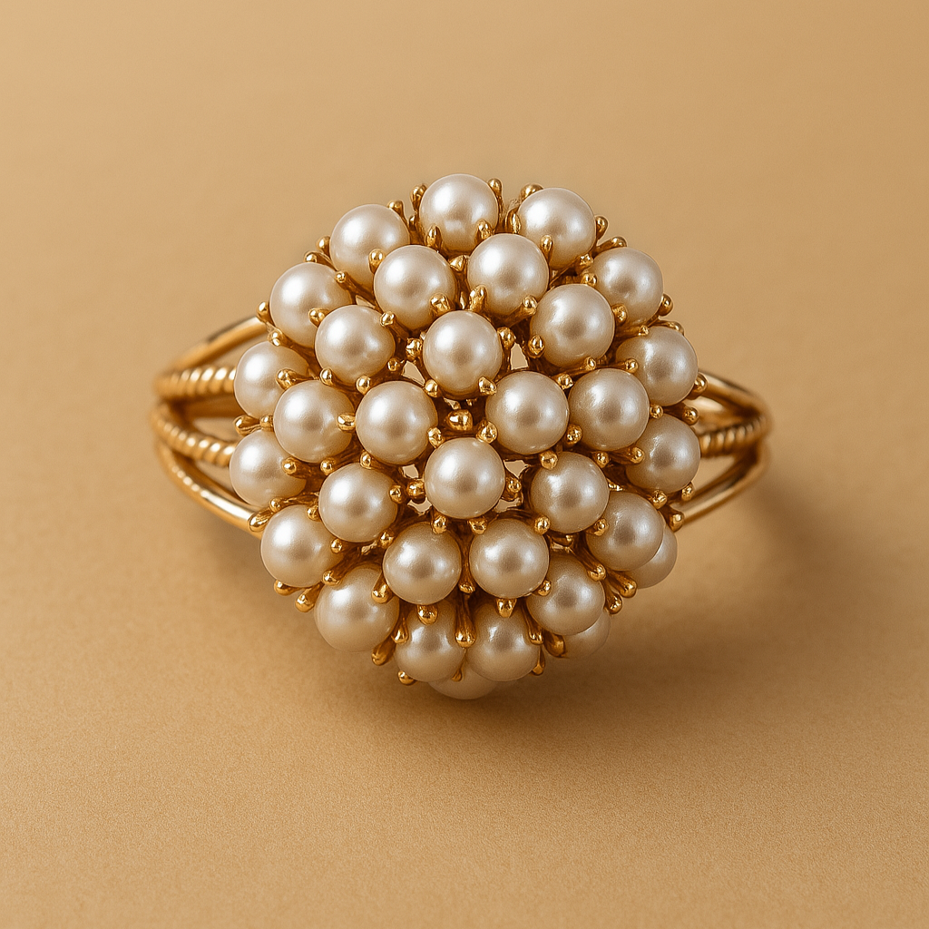 Anello con Perle Incastonate