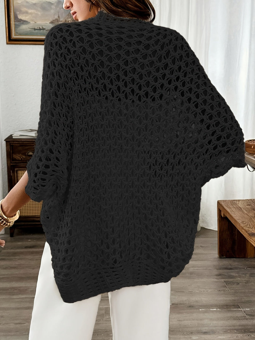 BELMONTE MILANO | CARDIGAN ALL'UNCINETTO A TRAMA APERTA