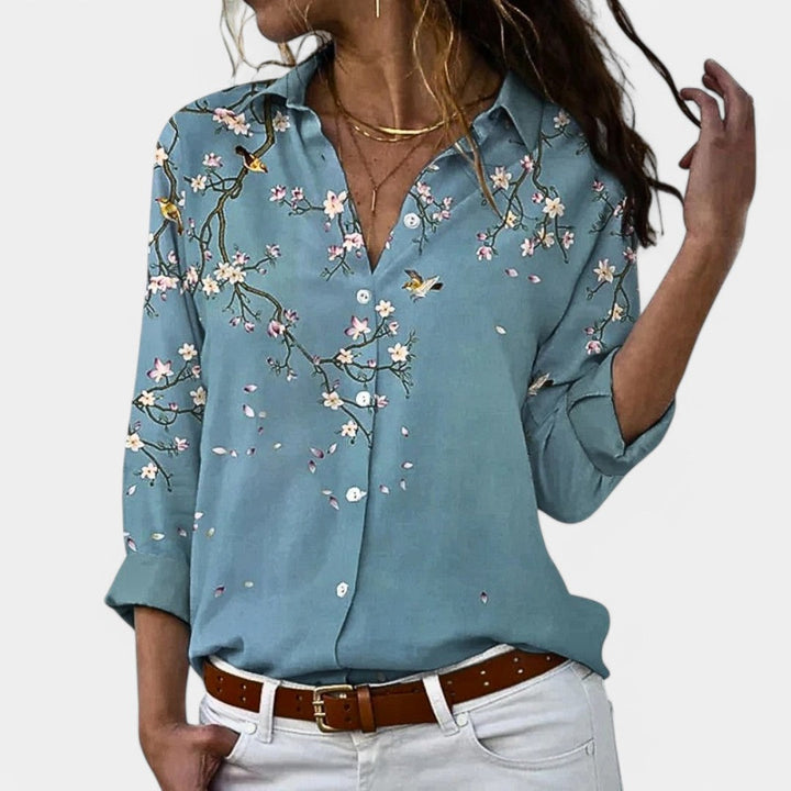 Tess | Camicetta da donna con maniche lunghe e stampa elegante