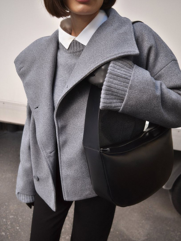 BELMONTE MILANO | CAPPOTTO CORTO DOPPIOPETTO CON MAXI COLLO