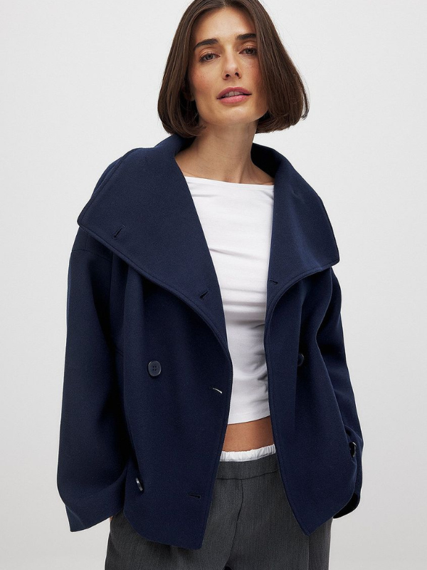 BELMONTE MILANO | CAPPOTTO CORTO DOPPIOPETTO CON MAXI COLLO