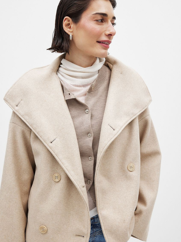 BELMONTE MILANO | CAPPOTTO CORTO DOPPIOPETTO CON MAXI COLLO