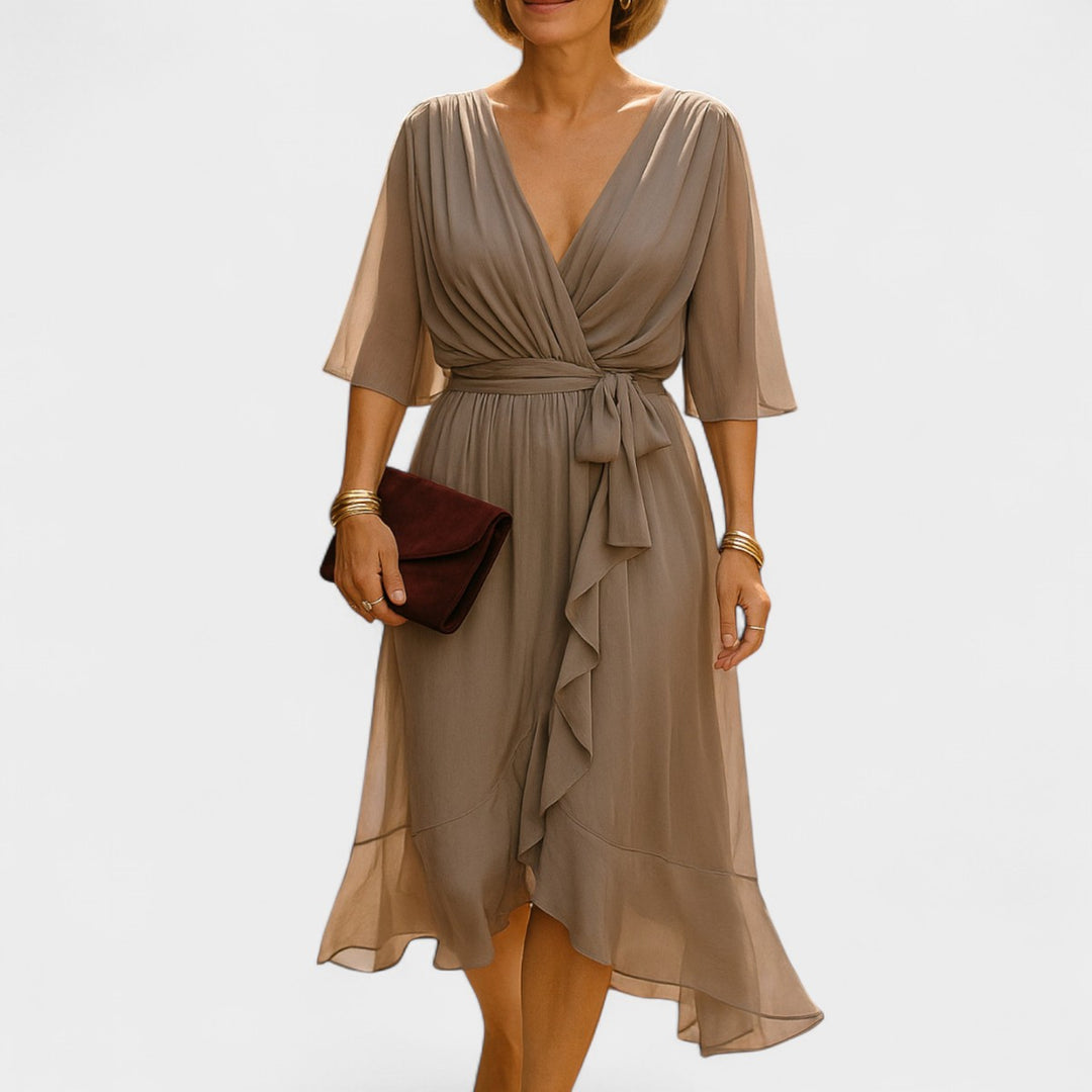 SERENA | ABITO MIDI ELEGANTE CON LACCIO