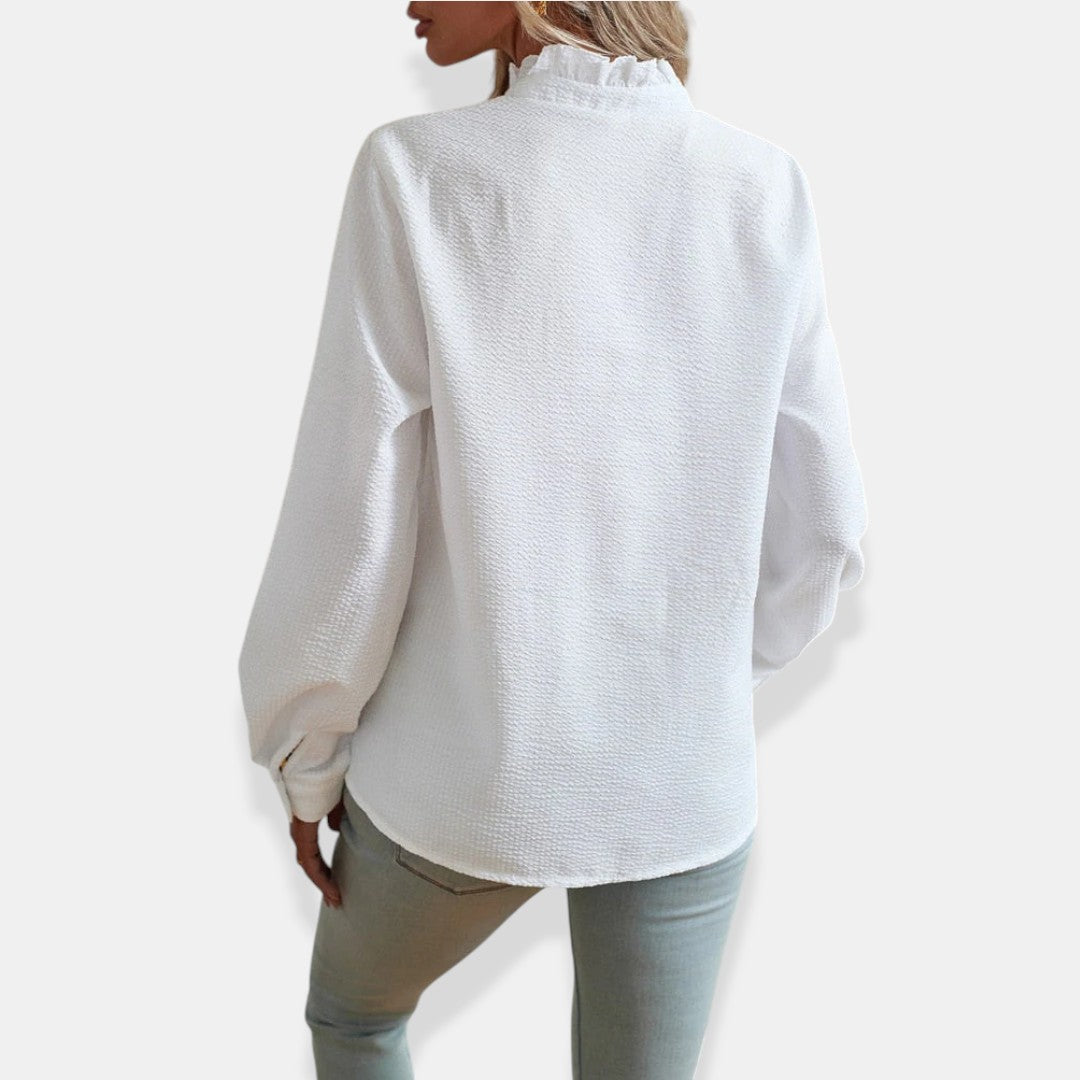BELMONTE MILANO | BLUSA CON RIFINITURA A VOLANT