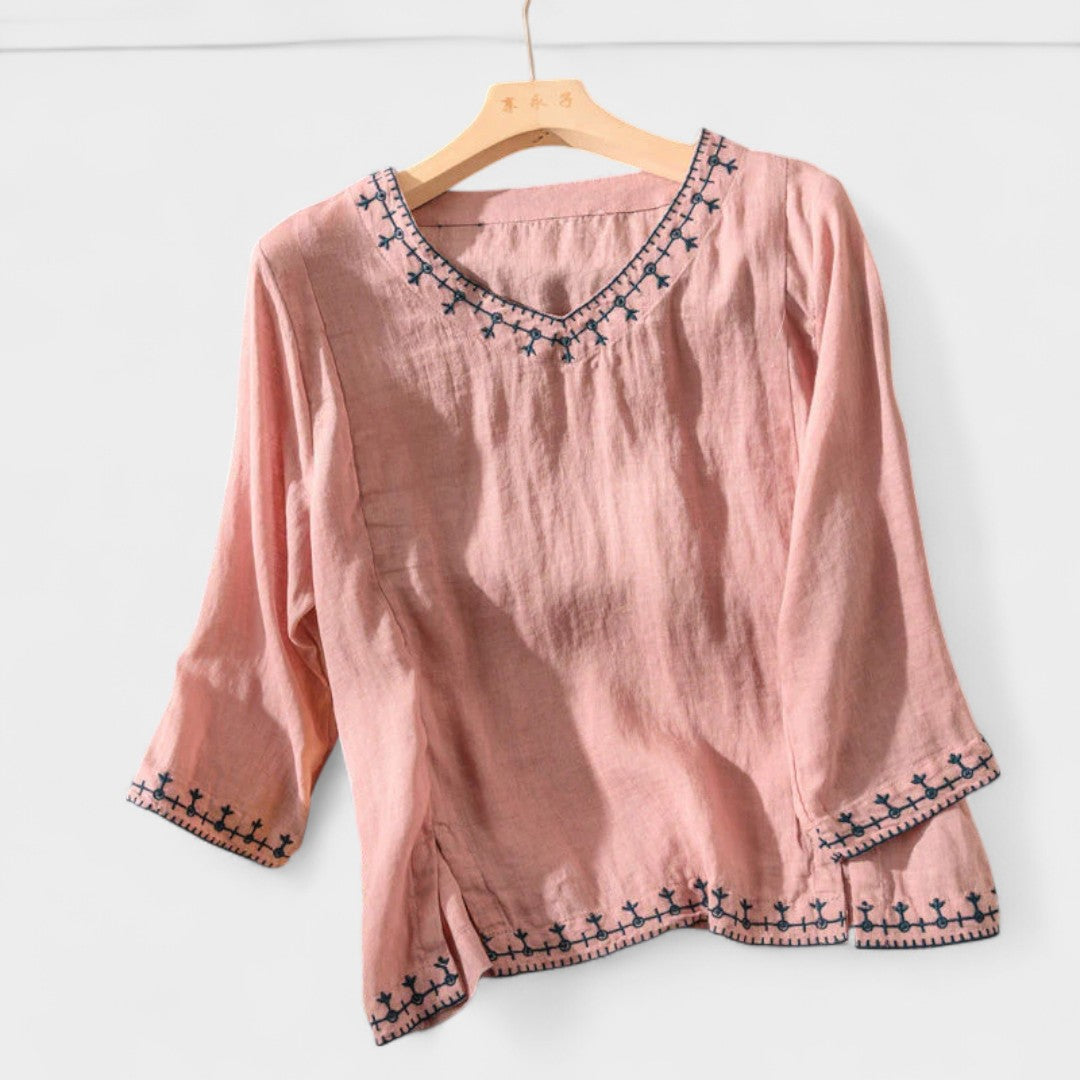 BELMONTE MILANO | BLUSA BOHO IN COTONE PREMIUM