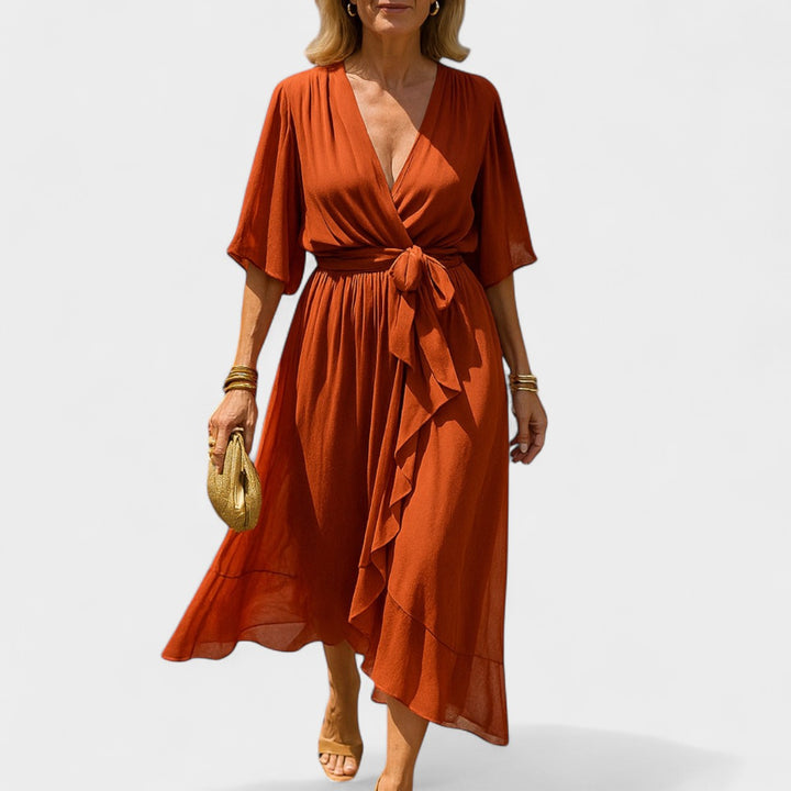 SERENA | ABITO MIDI ELEGANTE CON LACCIO