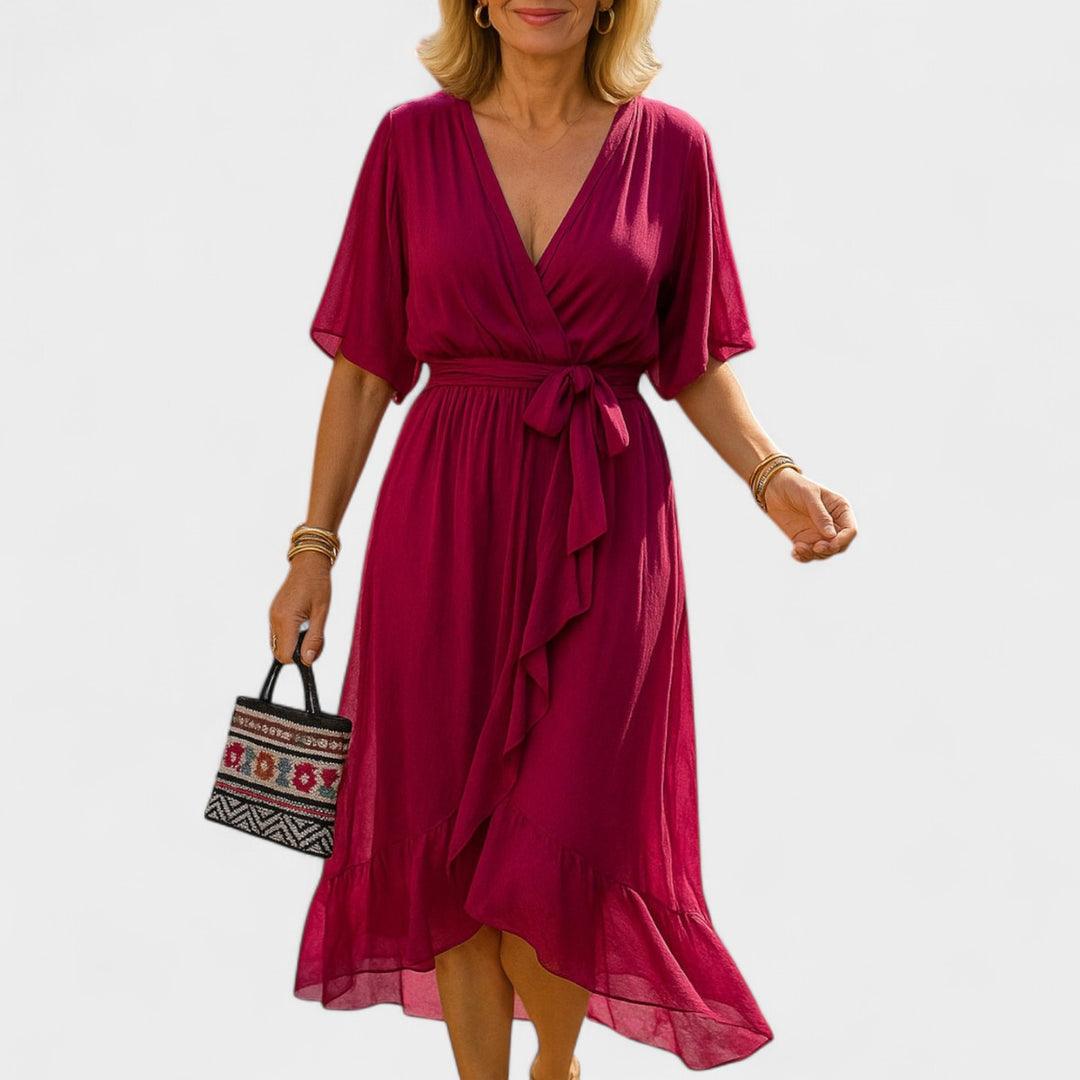 SERENA | ABITO MIDI ELEGANTE CON LACCIO