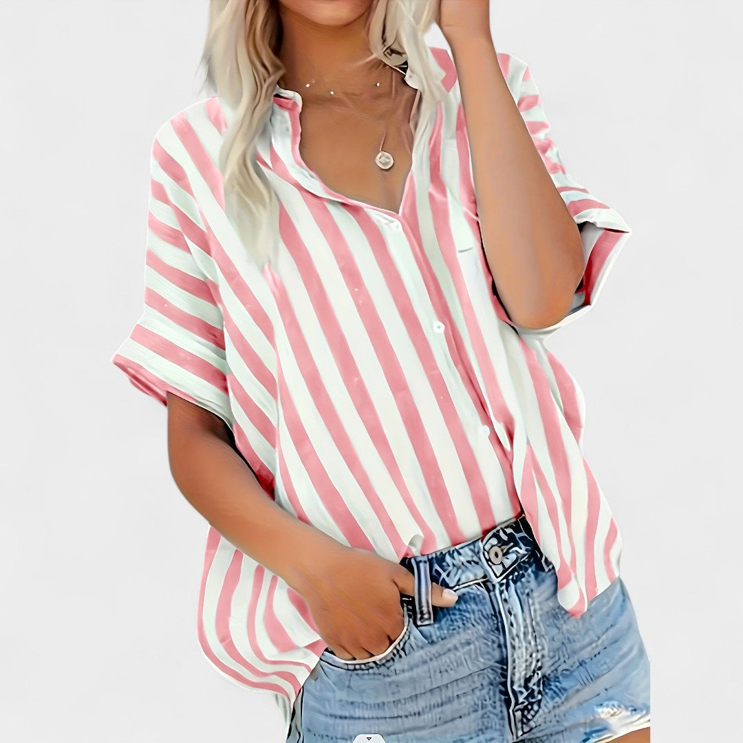 BELMONTE MILANO | BLUSA A RIGHE RILASSATA
