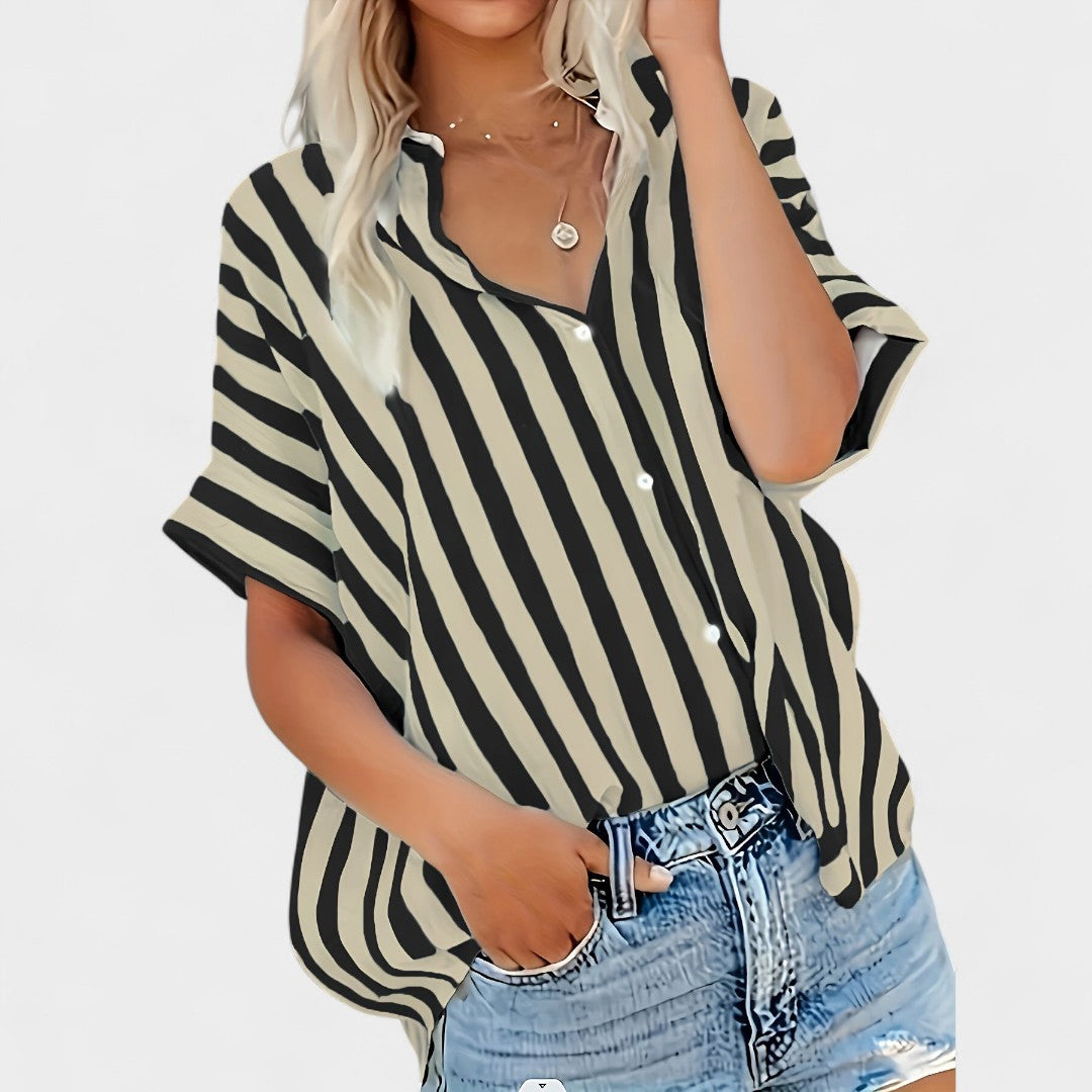 BELMONTE MILANO | BLUSA A RIGHE RILASSATA