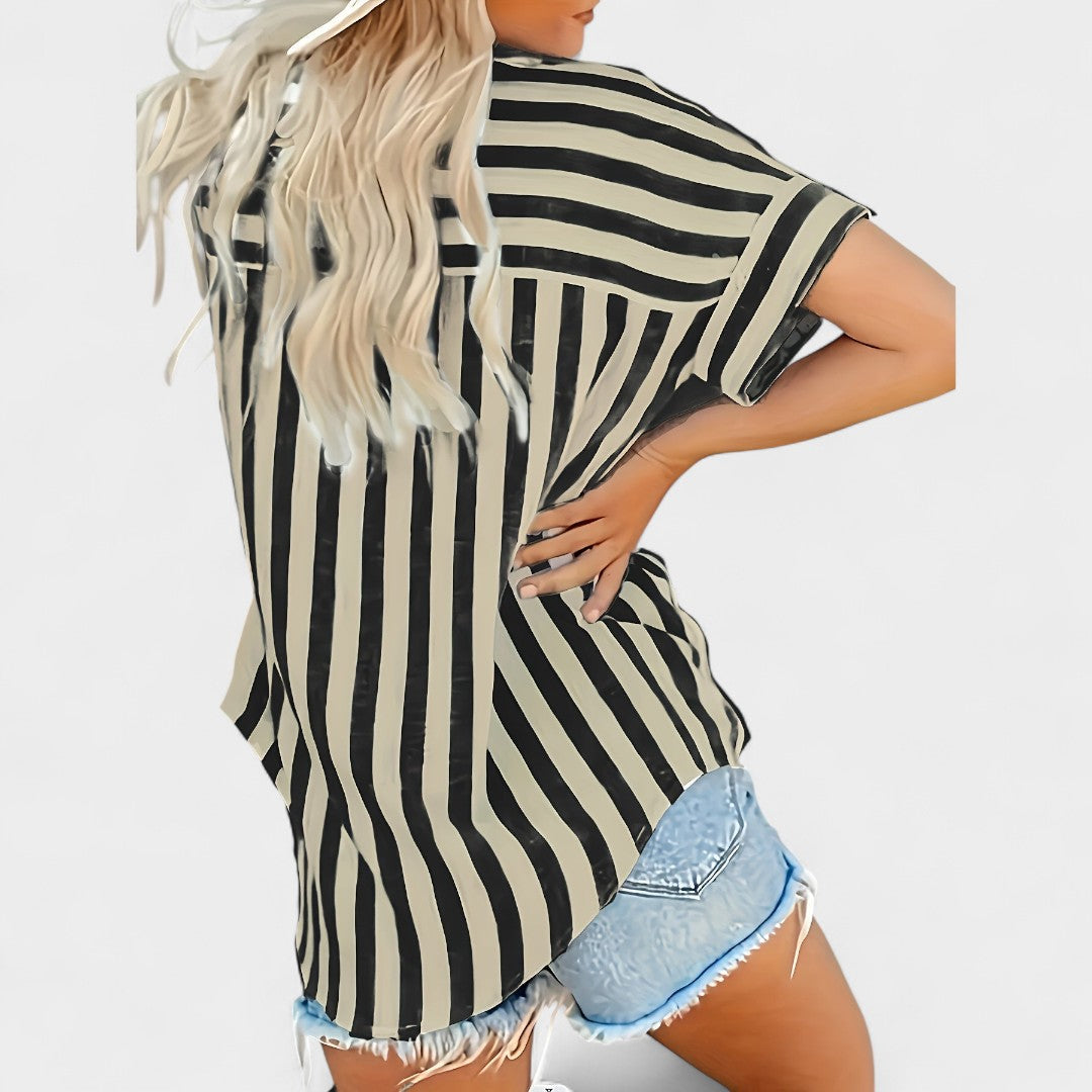 BELMONTE MILANO | BLUSA A RIGHE RILASSATA