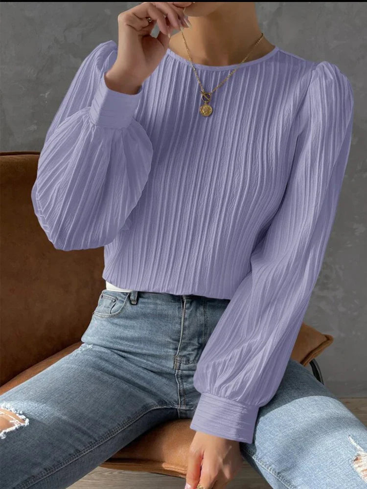 BELMONTE MILANO | BLUSA A MANICA LUNGA TEXTURIZZATA