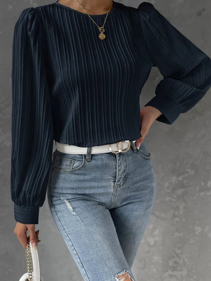 BELMONTE MILANO | BLUSA A MANICA LUNGA TEXTURIZZATA