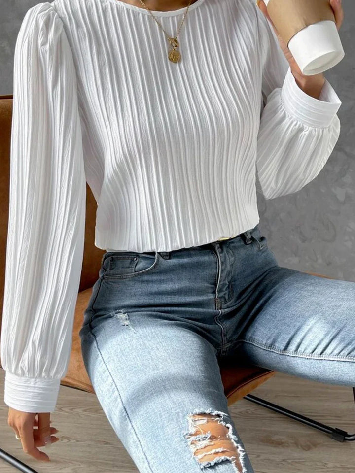 BELMONTE MILANO | BLUSA A MANICA LUNGA TEXTURIZZATA