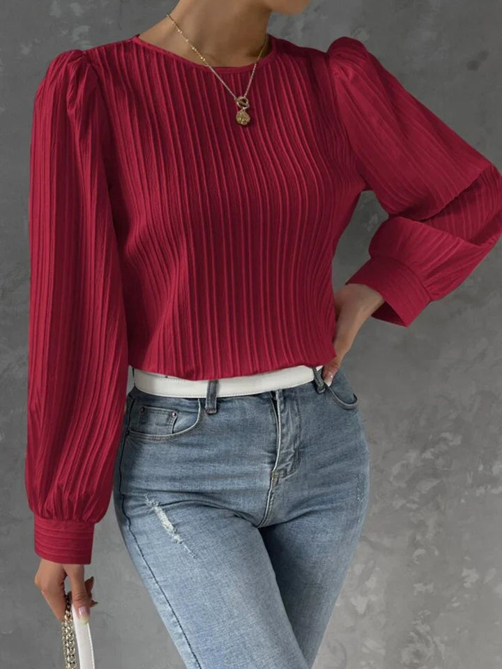 BELMONTE MILANO | BLUSA A MANICA LUNGA TEXTURIZZATA