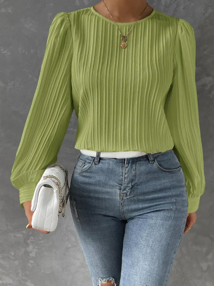 BELMONTE MILANO | BLUSA A MANICA LUNGA TEXTURIZZATA