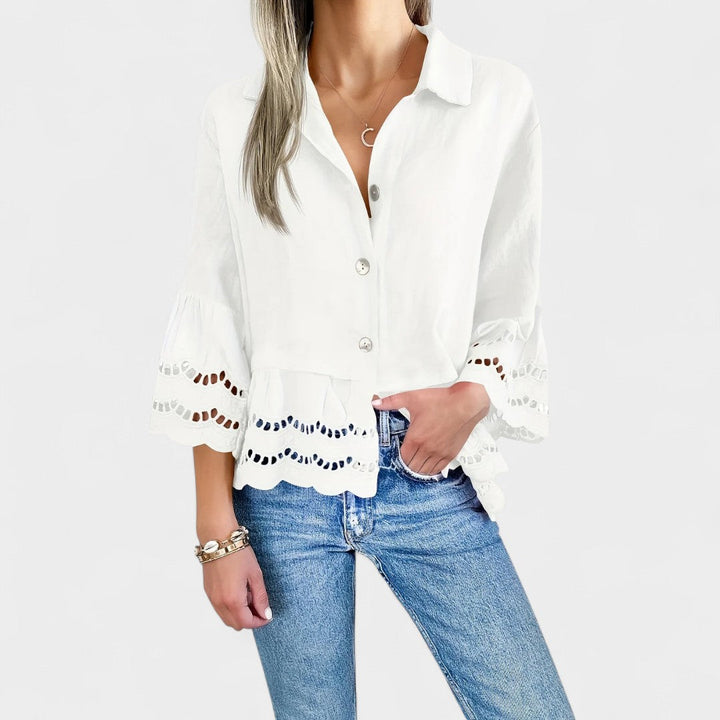 BELMONTE MILANO | BLUSA CON PIZZO E BOTTONI