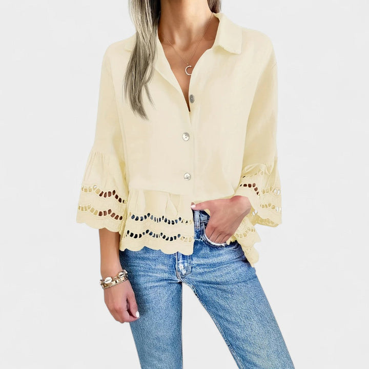 BELMONTE MILANO | BLUSA CON PIZZO E BOTTONI