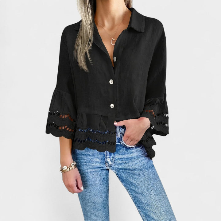 BELMONTE MILANO | BLUSA CON PIZZO E BOTTONI