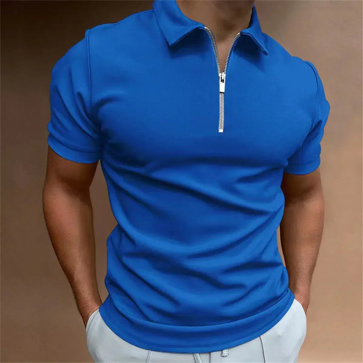 DAVIDE | POLO CON ZIP E COLLO CLASSICO