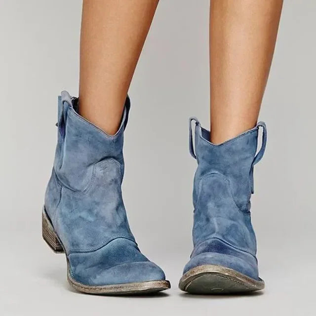 BELMONTE MILANO | STIVALETTI EFFETTO SCAMOSCIATO STILE WESTERN