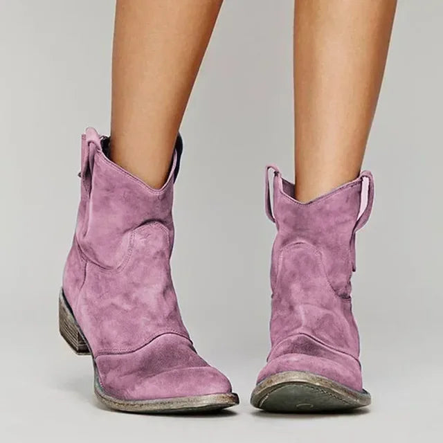 BELMONTE MILANO | STIVALETTI EFFETTO SCAMOSCIATO STILE WESTERN