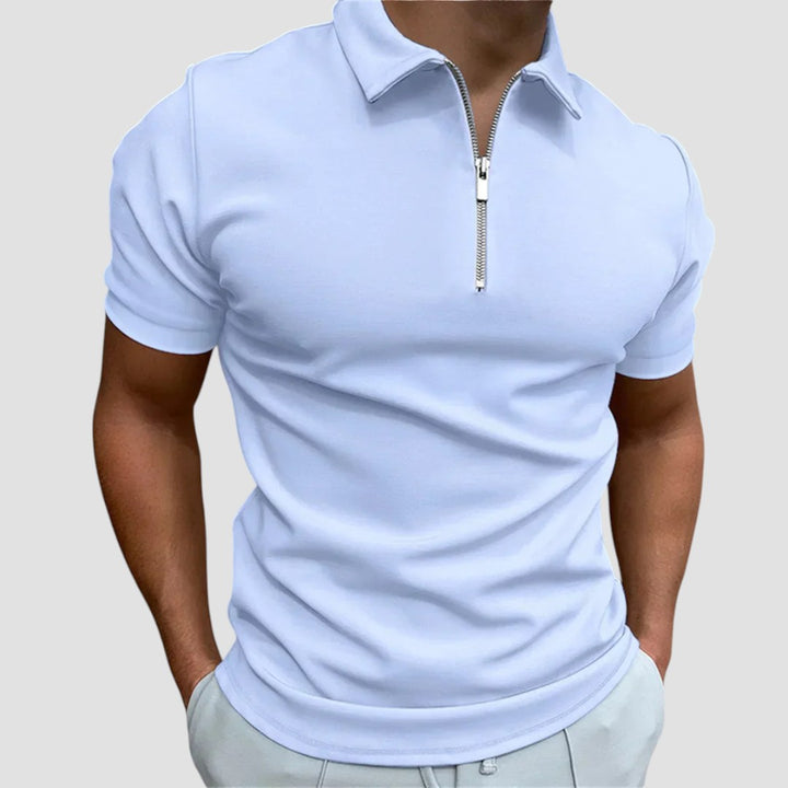 DAVIDE | POLO CON ZIP E COLLO CLASSICO