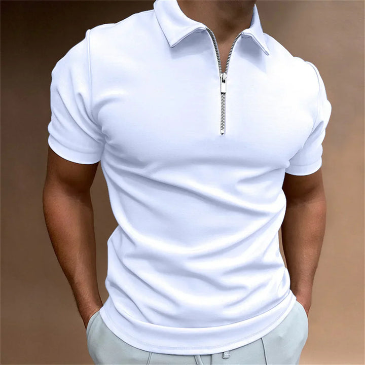 DAVIDE | POLO CON ZIP E COLLO CLASSICO